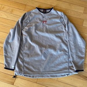 Vintage Nike Therma Fit USA Soccer Fleece Shirt Pullover